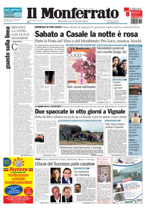 Il Monferrato - Edizione 69 del 19/09/2008